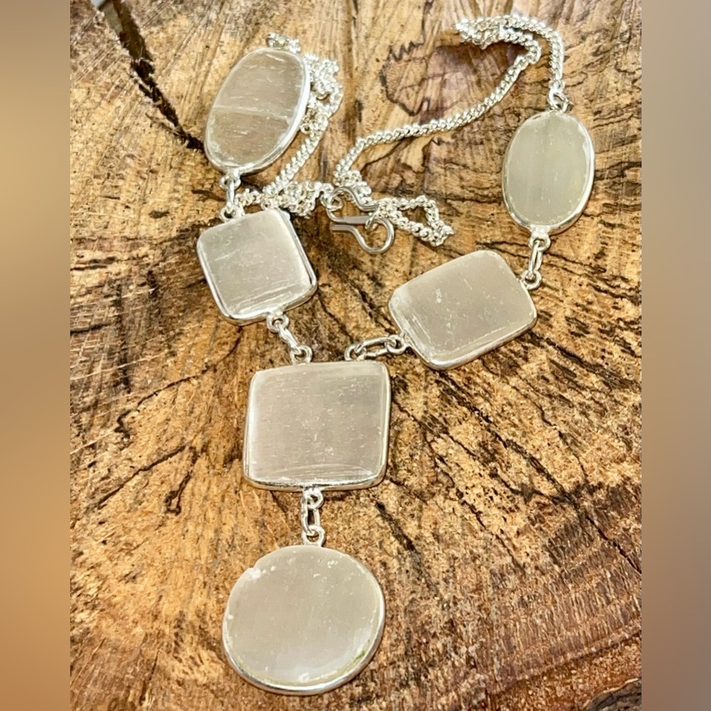 Satin Spar Selenite Necklace - Picture 4 of 8